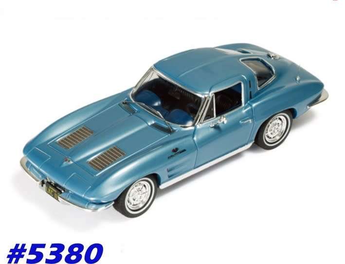 Chevrolet Corvette Sting Ray C2 1963 lt.blue-met 1/43 IXO NEW+showcased #5380 instant wheels