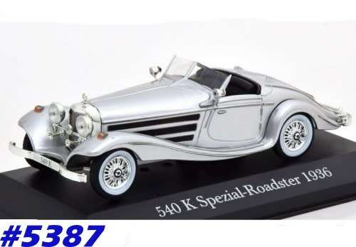Mercedes-Benz 540 K (W29) Roadster 1936 silver 1/43 IXO NEW+boxed  #5387 instant wheels