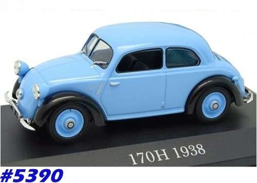 Mercedes-Benz 170 H (W28) 1936 blue/black 1/43 IXO NEW+boxed  #5390 instant wheels