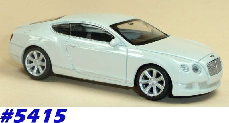 Bentley Continental GT 2018 white 1/43 Welly NEW+showcased  #5415 instant wheels