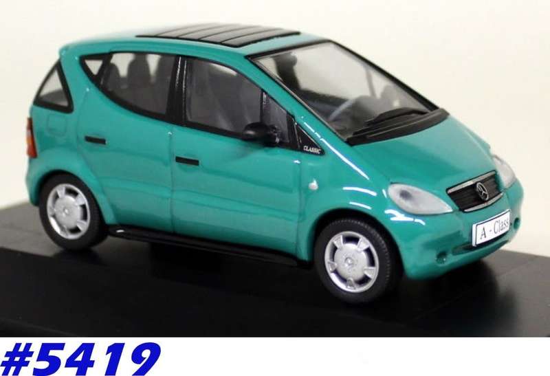 Mercedes-Benz A-class  mint-green 1/43 Herpa NEW+showcased  #5419 instant wheels