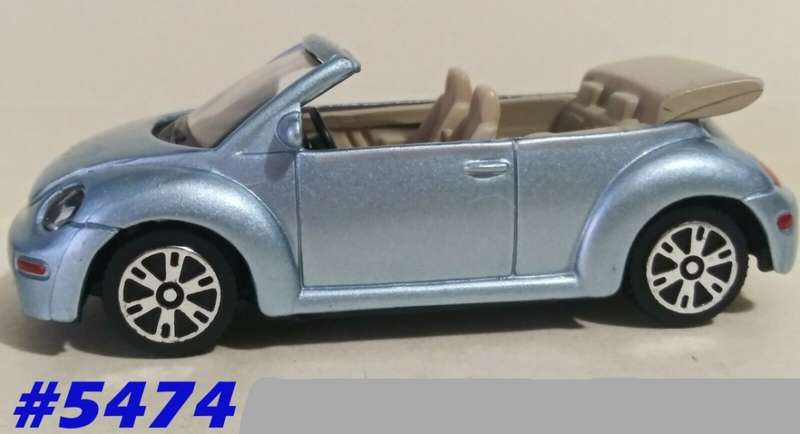 Volkswagen New Beetle Cabrio 1998 silver 1/43 Maisto NEW+showcased #5474 instant wheels