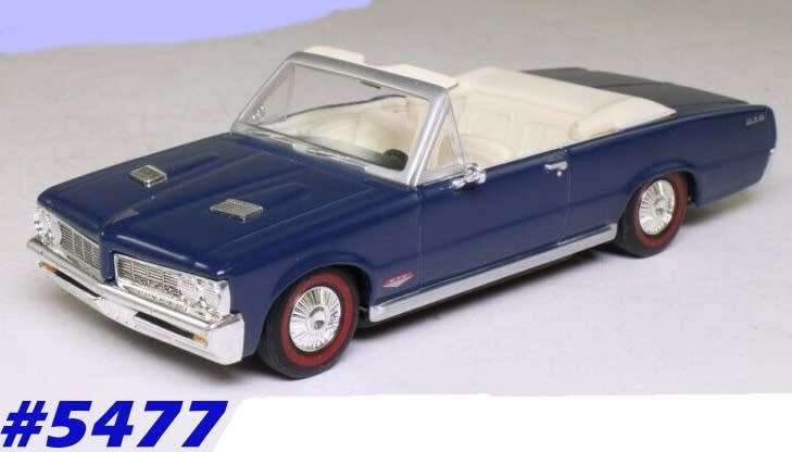 Pontiac GTO 1964 convertible dk.blue 1/43 IXO NEW+showcased  #5477 instant wheels
