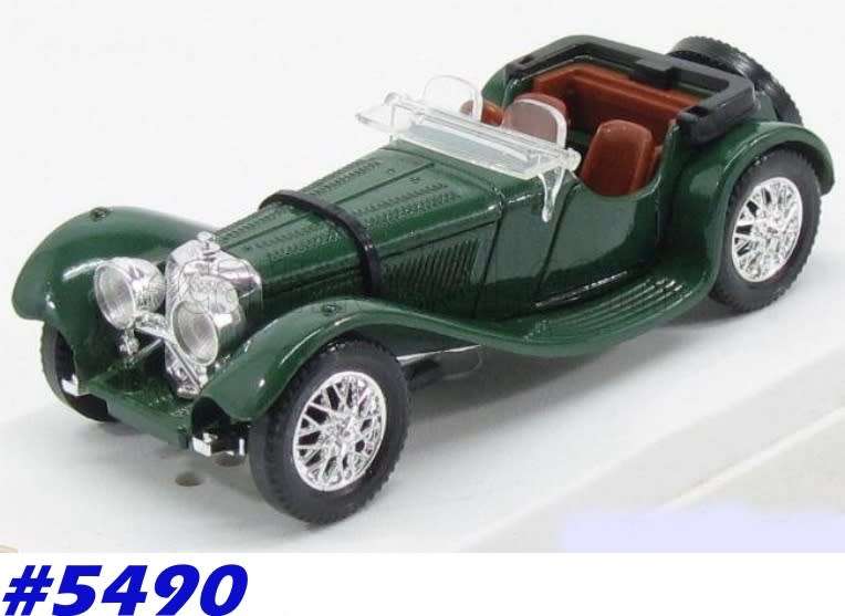 Jaguar SS 100 Roadster 1938 dk.green 1/43 Solido NEWinBlister  #5490 instant wheels