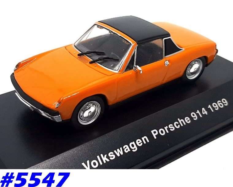Volkwagen Porsche 914 1969 orange 1/43 IXO NEW+boxed  #5547 instant wheels