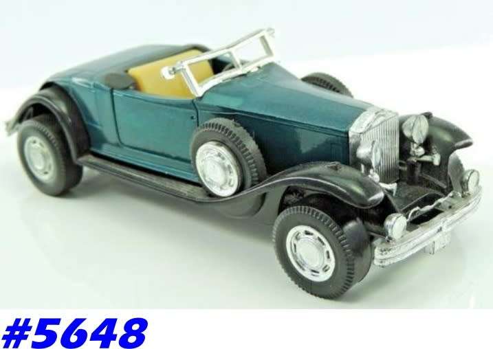 RollsRoyce Phantom II conv. 1931 green 1/43 Yat Ming NEW+reblistered  #5648 instant wheels