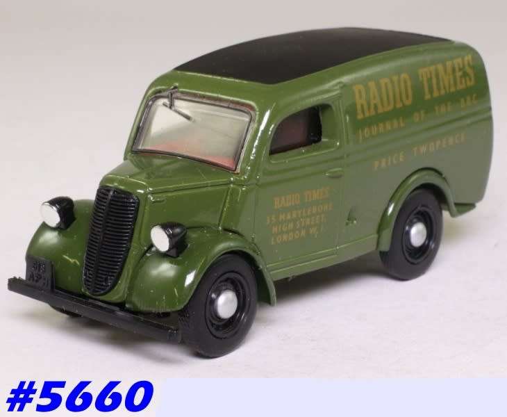 Ford E83W Van 1950 green Radio Times 1/43 Dinky NEW+reblistered  #5660 instant wheels