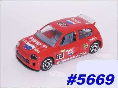 Renault Clio trophy Rally #63 red 1998 1/43 Bburago NEW+reblistered  #5669 instant wheels