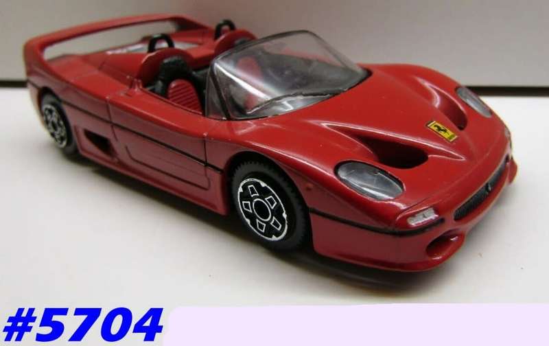 Ferrari F50 Spyder 1997 red 1/43 Bburago NEW+reblistered  #5704 instant wheels