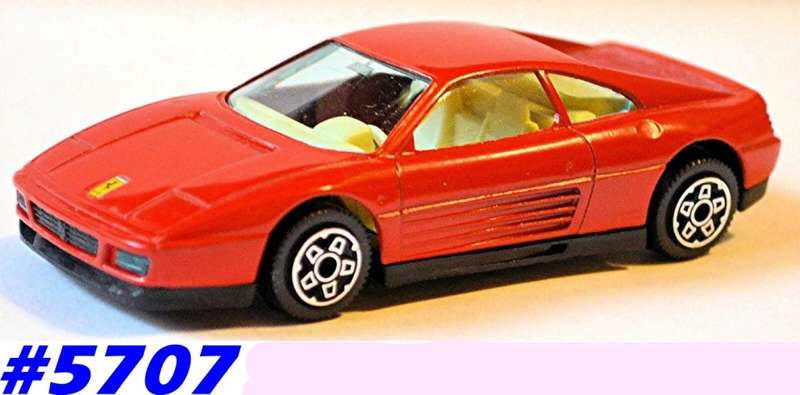 Ferrari 348 tb 1995 red 1/43 Bburago NEW+reblistered  #5707 instant wheels