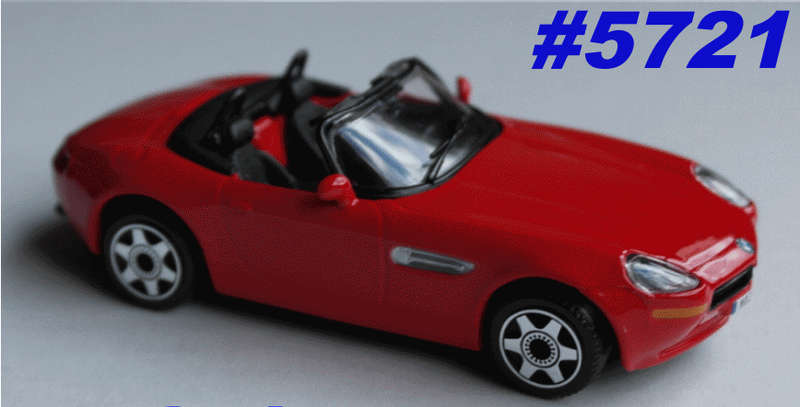 BMW Z8 Roadster 2002 red 1/43 Bburago NEW+reblistered  #5721 instant wheels