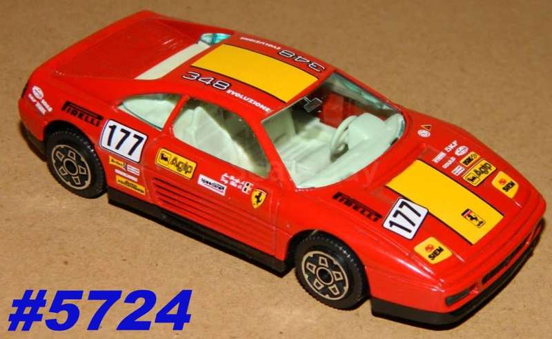 Ferrari 348 tb #177 Evolutione 1991 red 1/43 Bburago NEW+reblistered  #5724 instant wheels