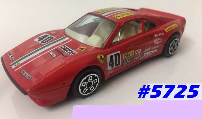 Ferrari GTO Rally #40 1984 red 1/43 Bburago NEW+reblistered  #5725 instant wheels