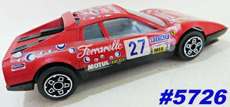 Ferrari 512 BB Rally Ferrarelle 1984 red 1/43 Bburago NEW+reblistered  #5726 instant wheels