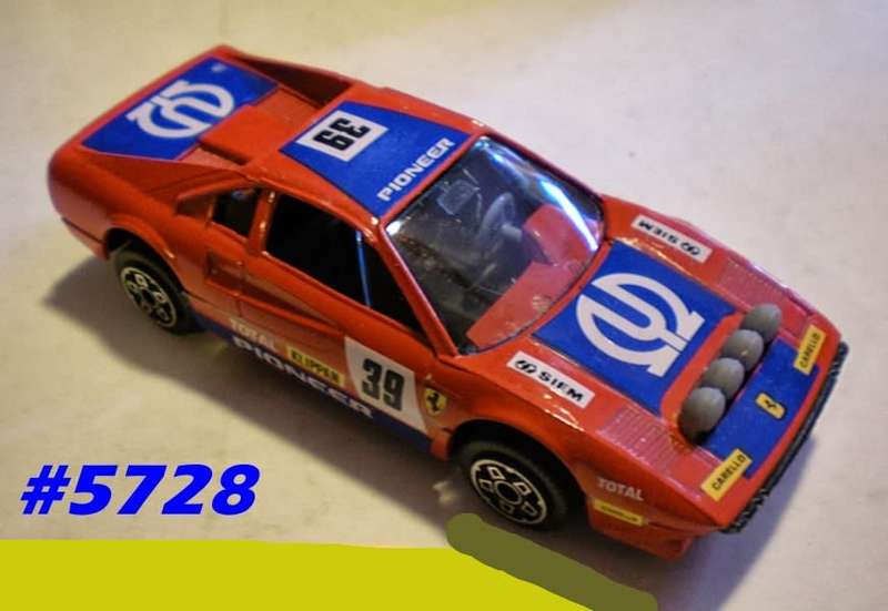 Ferrari 308 GTB Rally #39 Pioneer 1952 red 1/43 Bburago NEW+reblistered  #5728 instant wheels