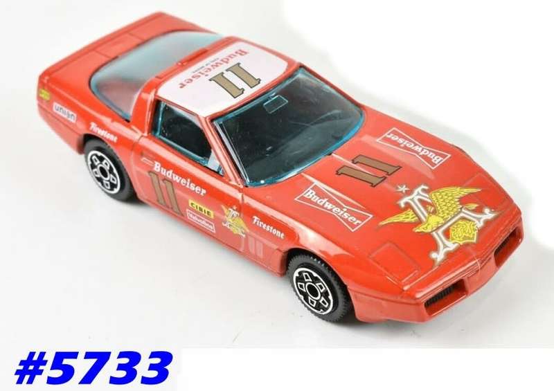 Chevrolet Corvette Budweiser #11 1997 red 1/43 Bburago NEW+reblistered #5733 instant wheels