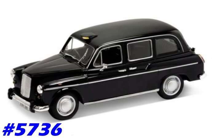 Austin FX4 London Taxi Cab 1958 black 1/43 Welly NEW+reblistered  #5736 instant wheels