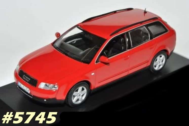 Audi A4 Avant 2000 red 1/43 Minichamps NEW+reblistered  #5745 instant wheels