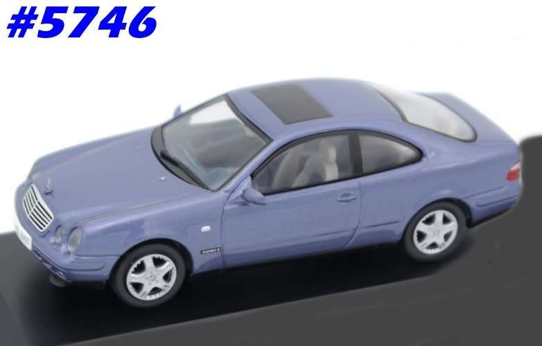 Mercedes-Benz CLK Coupe 230/C208 1997 dk.blue 1/43 Herpa NEW+reblistered #5746 instant wheels