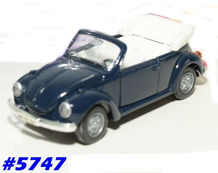 Volkswagen 1303 Cabriolet 1973 dk.blue 1/43 Siku NEW+reblistered  #5747 instant wheels