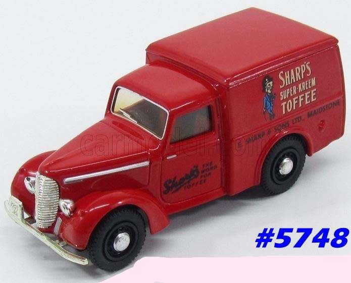 Commer 8 cwt Van Sharp`s Toffee red 1948 1/43 Dinky NEWinBlister  #5748 instant wheels