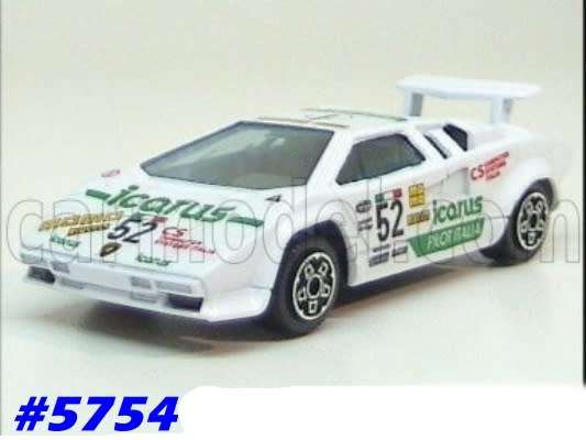 Lamborghini Countach 5000-S Icarus#52 1985 white 1/43 Bburago NEW+reblistered  #5754 instant wheels