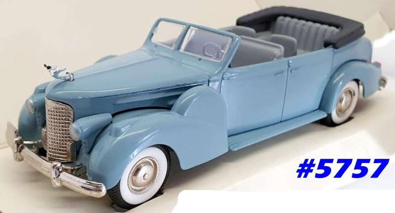 Cadillac V16 Torpedo Cabrio 1938 blue 1/43 RexToys NEW+reblistered #5757 instant wheels