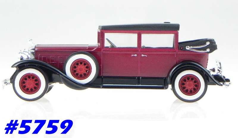 Cadillac 16V Landaulette 1931 red 1/43 Solido NEW+reblistered  5759 instant wheels