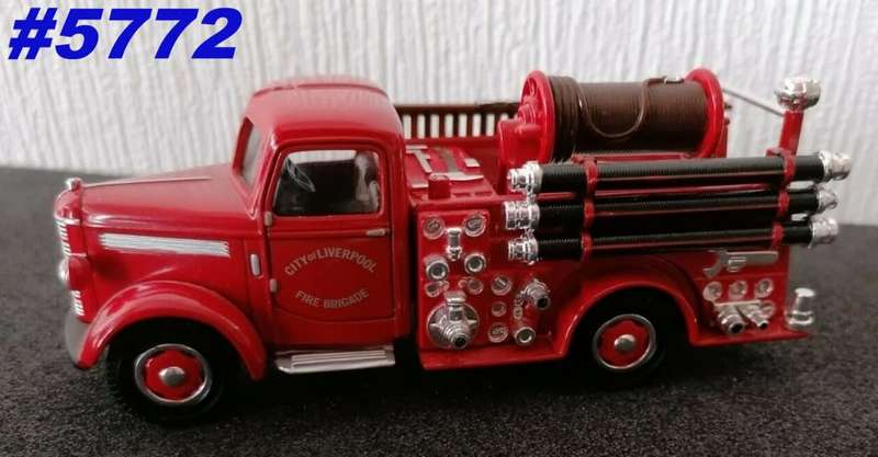 Bedford 1939 Liverpool Fire Truck 1939 red 1/43 IXO NEW+Showcased  #5772 instant wheels