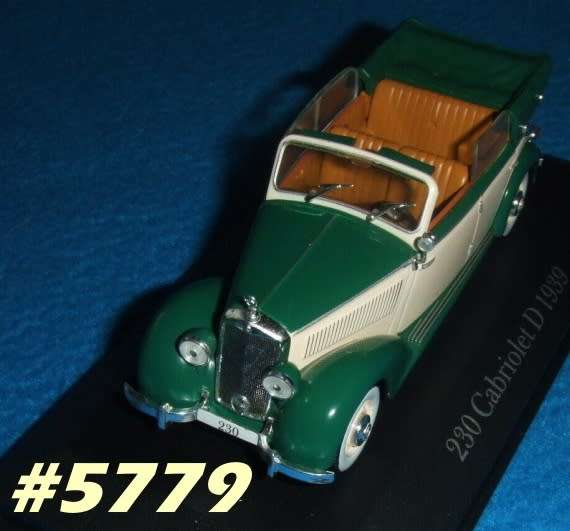 Mercedes-Benz 230 Cabriolet D  1939 green 1/43 Premium+Collectibles NEW+boxed #5779 instant wheels