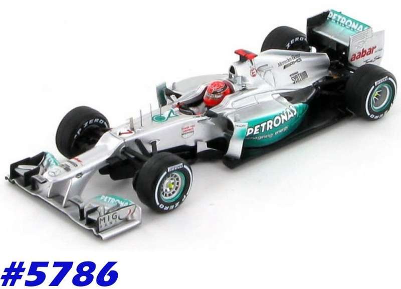 Mercedes-AMG Petronas W03 F1 #7 Monaco 2012 MSC 1/43 Spark NEW #5786 instant wheels