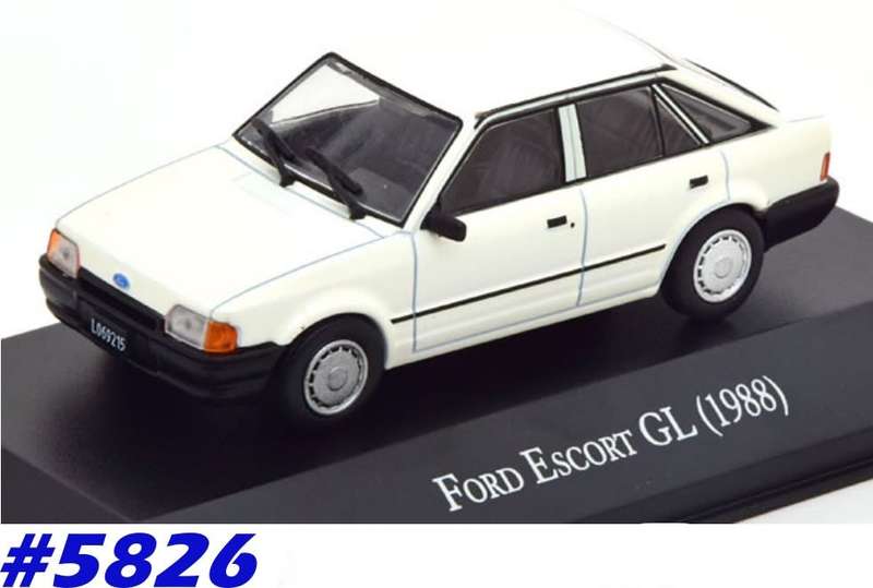 Ford Ecort GL 1988 white 1/43 IXO NEWinBlister  #5826 instant wheels