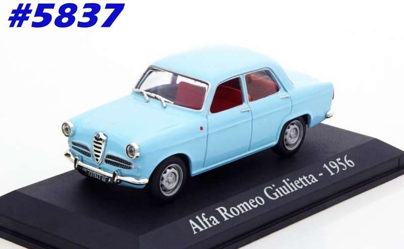 Alfa Romeo Giulietta 1956 lt.blue 1/43 IXO NEW+boxed  #5837 instant wheels