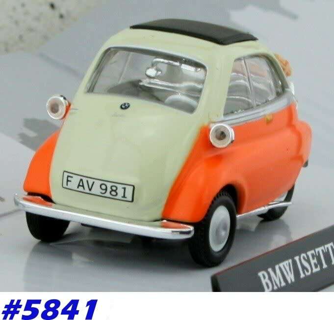 BMW Isetta 250 1955 orange 1:43 Cararama NEW+boxed #5841 instant wheels