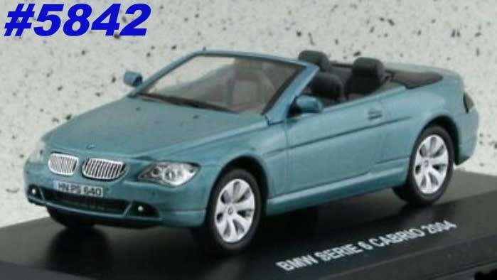 BMW Series 6 Cabrio 2004 blue-metallic 1:43 Edison NEW+boxed #5842 instant wheels