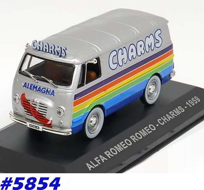 Alfa Romeo ROMEO CHARMS Van 1959 silver 1:43 IXO NEW+boxed  #5854 instant wheels
