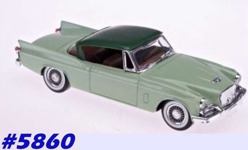 Studebaker Silver Hawk 1950 lt.+dk.green 1:43 Solido NEW+showcased   #5860 instant wheels