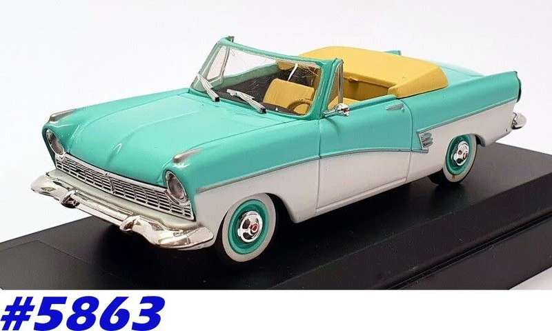 Ford Taunus 17M Cabriolet 1957 blue+white 1:43 Solido NEW+boxed  #5863 instant wheels