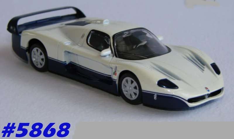 Maserati MC12 2004 white-met/blue 1:43 Mondo Motors NEW+boxed #5868 instant wheels