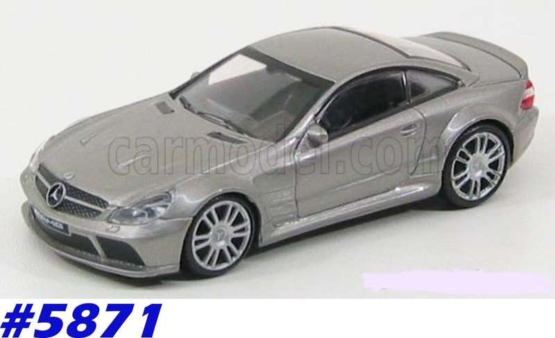 Mercedes-Benz SL65 AMG Black Series (R230) 2009 silver 1:43 Mondo NEW+boxed #5871 instant wheels