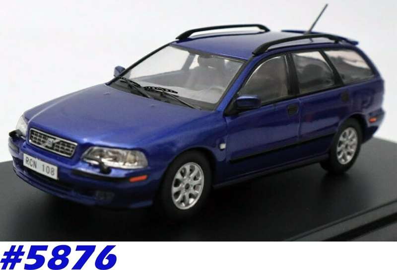 Volvo V40 2001 dk.blue-metallic 1:43 PremiumX NEW+boxed  #5876 instant wheels