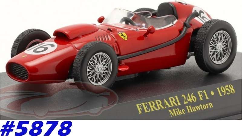 Ferrari 246 F1 #16 1958 red Mike Hawthorn 1:43 IXO NEWinBlister  #5878 instant wheels