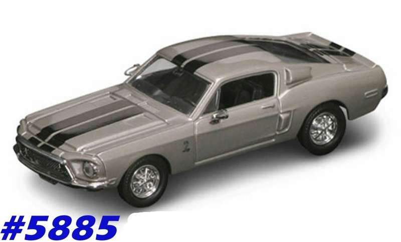 Ford Shelby GT500 KR 1968 grey-met 1:43 Road Signature NEW+showcased #5885 instant wheels