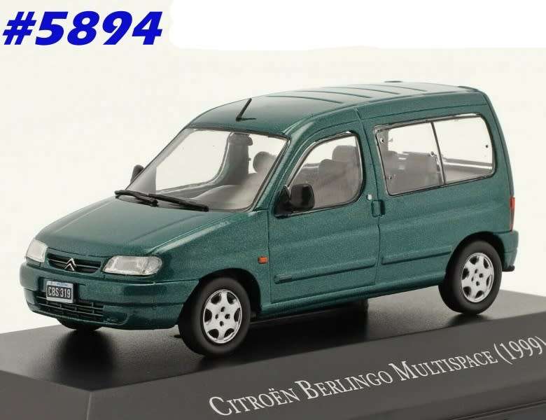 Citroen Berlingo Multispace 1999 green-met 1/43 IXO NEWinBlister  #5894 instant wheels