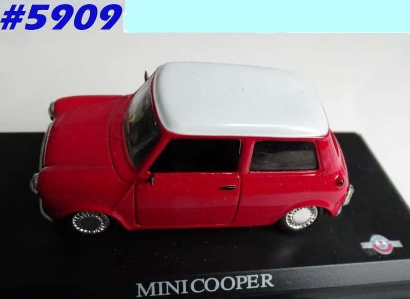 Mini Cooper 1968 red/white 1/43 IXO NEW on base+reblistered  #5909 instant wheels