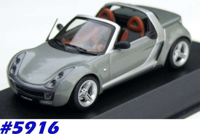 Smart Roadster 2005 grey-metallic 1:43 Minichamps NEW+boxed  #5916 instant wheels