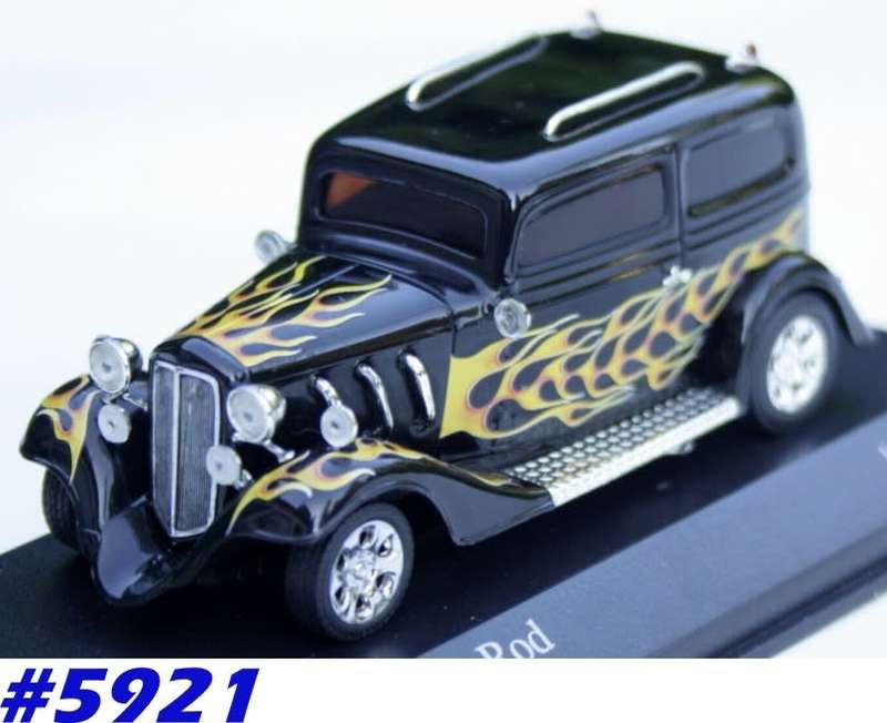 Ford Model B 1932 (Hot Rod) black+flames 1:43 Minichamps NEW+boxed   #5921 instant wheels