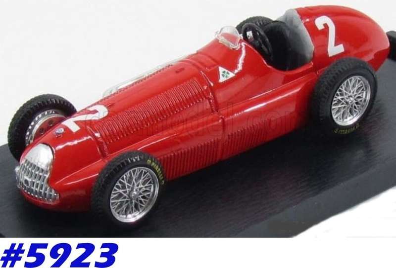 Alfa Romeo 158 #2 1950 F1 (GB) red 1:43 Brumm NEW+boxed #5923 instant wheels