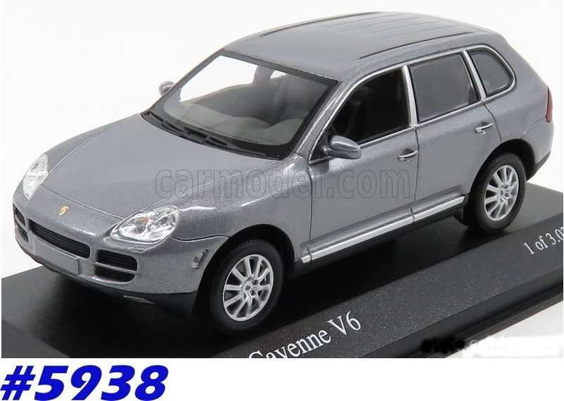 Porsche Cayenne V6 2003 grey-met 1:43 Minichamps NEW+boxed  #5938 instant wheels