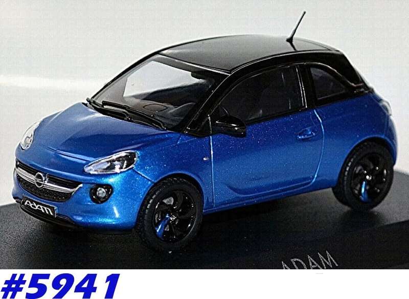 Opel Adam hatchback 2019 blue-met 1-43 i-scale/Kyosho NEW+boxed  #5941 instant wheels
